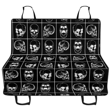 Screaming Skulls on Black Car Pet Seat Covers