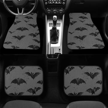 Black Bats on Grey Car Floor Mats