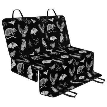 Dark Cottagecore Familiars on Black Car Pet Seat Covers