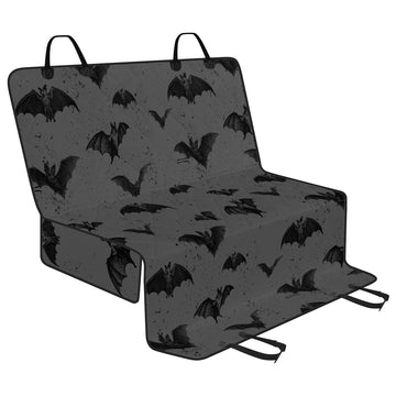 Black Bats on Grey Car Pet Seat Covers