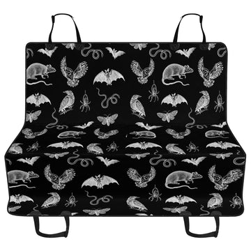 Dark Cottagecore Familiars on Black Car Pet Seat Covers