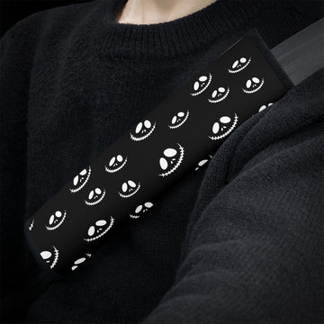 Scary Smiles on Black Car Seat Belt Covers