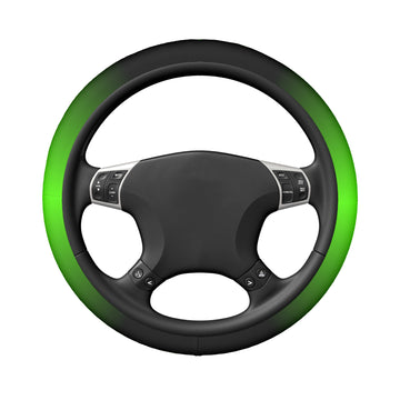 Black Green Gradient Elastic Steering Wheel Cover