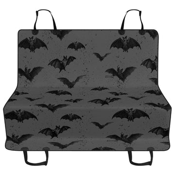 Black Bats on Grey Car Pet Seat Covers