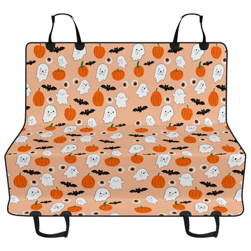 Halloween Party Aesthetic Pastel Orange Car Pet Seat Covers